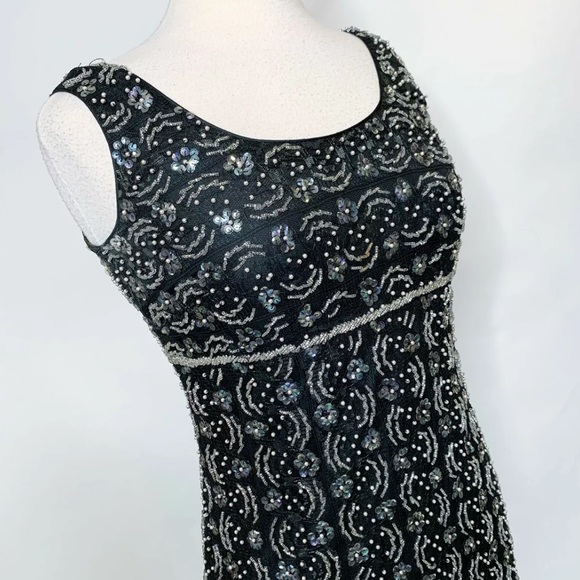 VINTAGE Regalia Silk Sequin Beaded Dress - Picture 3 of 7